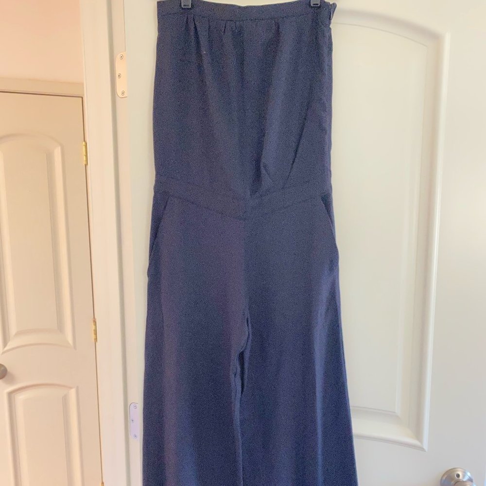 Navy wide leg romper- NEVER WORN from Italy